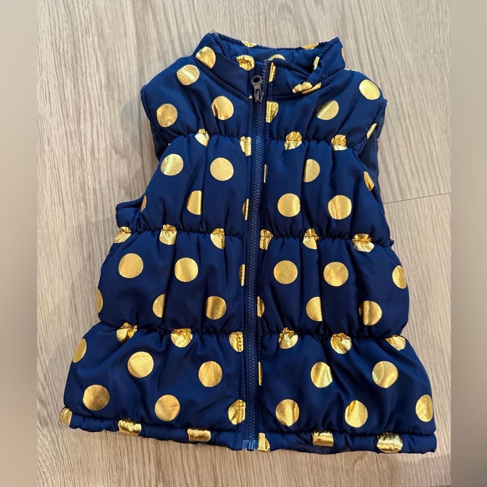 Navy & Gold 5T Bubble Vest NWOT